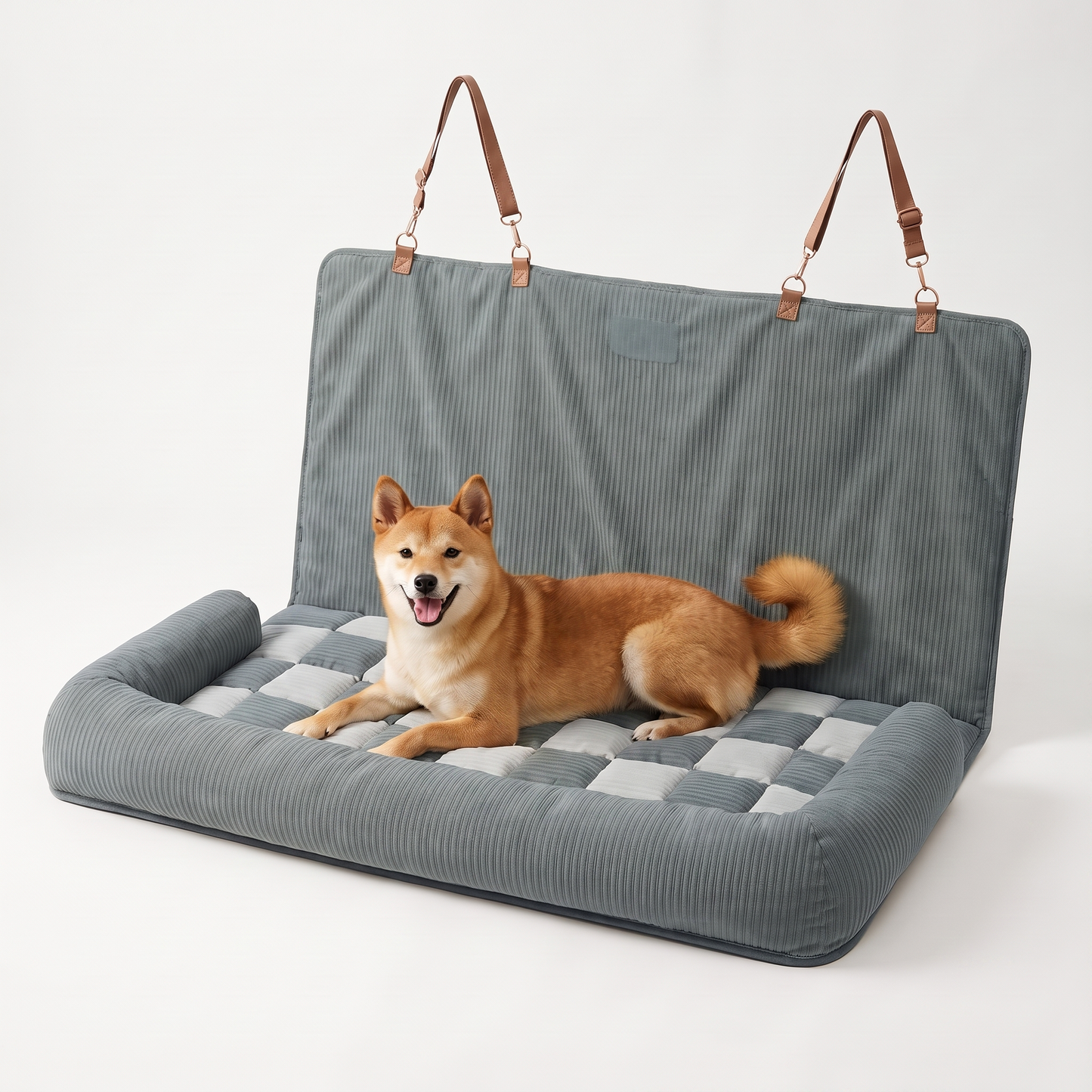Dog car seat bed blue
