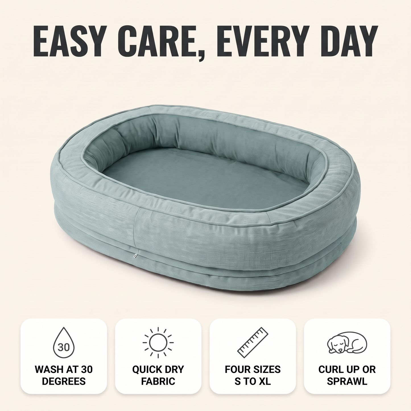 Donut dog bed easy care guide