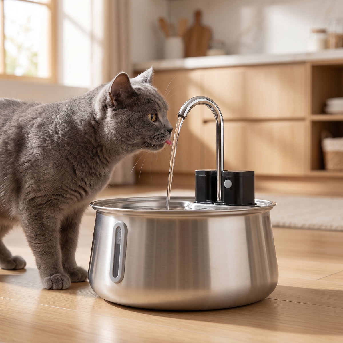Cat Water Fountain 3.2L Stainless Steel Automatic Pet Drinking Tap
