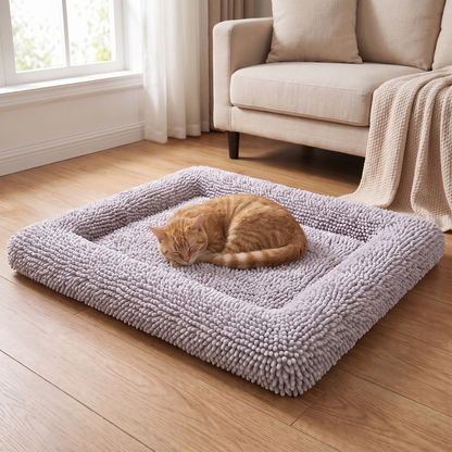 Memory Foam Dog Mat with Washable Removable Noodle Cover