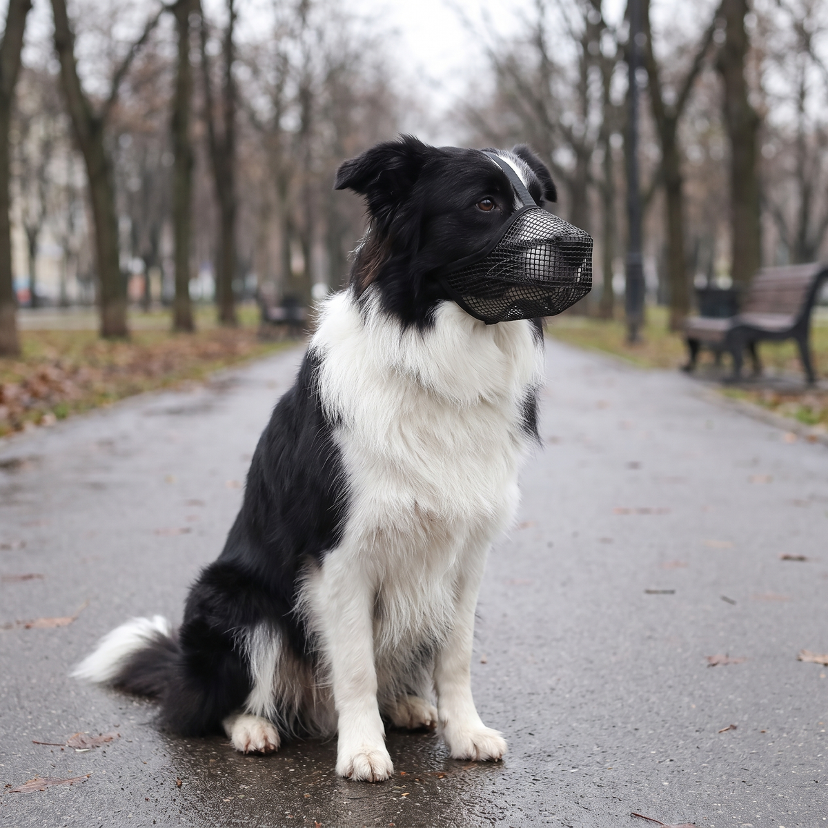 Dog Muzzle Soft Breathable Mesh, Allows Panting and Drinking