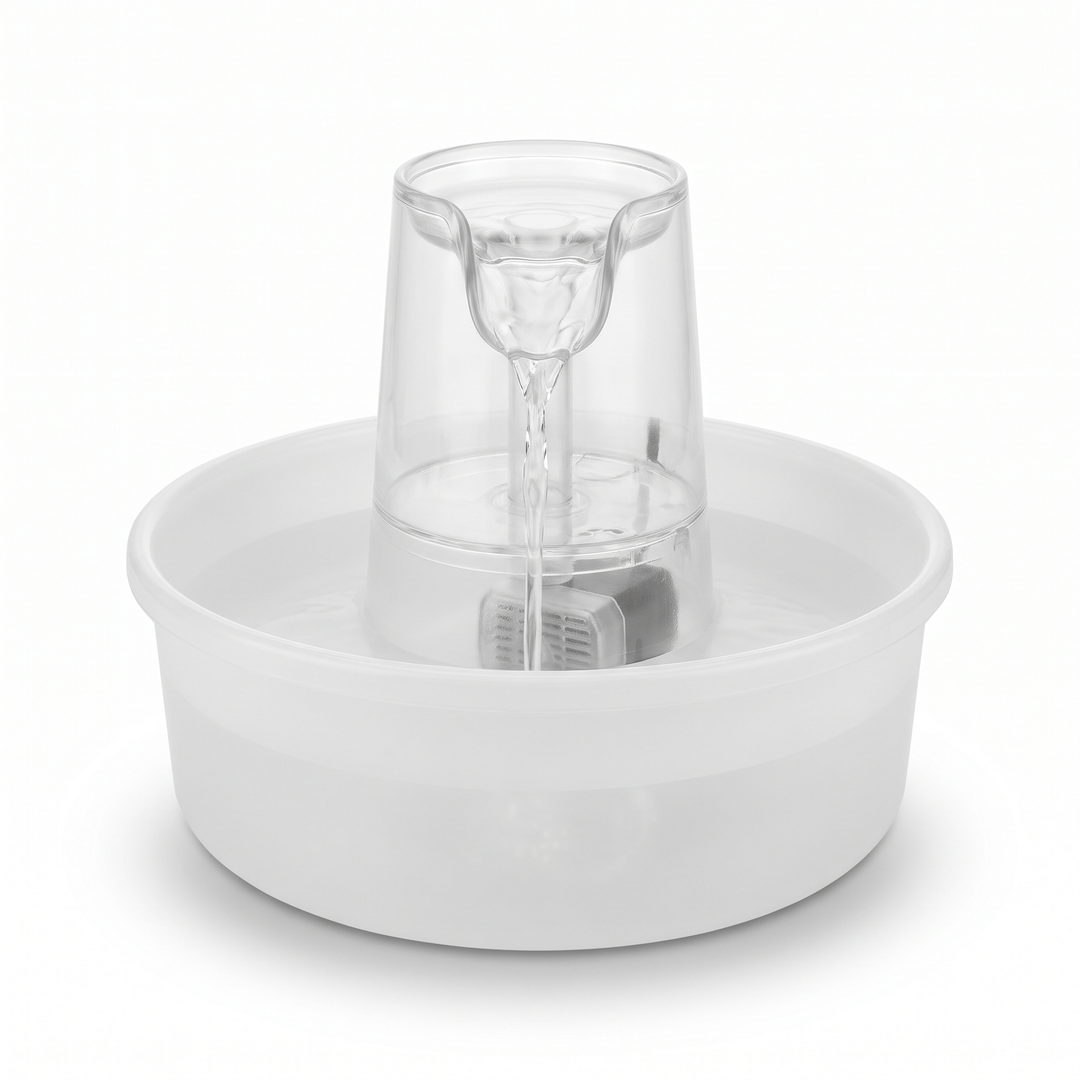 Cat Water Fountain Cordless Rechargeable Pumpless Stainless Steel