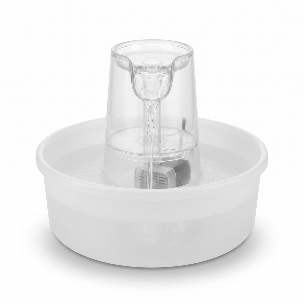 Cat Water Fountain Cordless Rechargeable Pumpless Stainless Steel