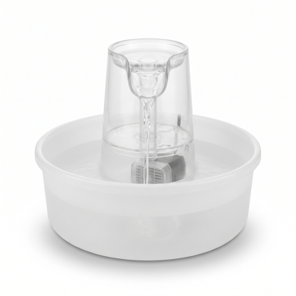 Cat Water Fountain Cordless Rechargeable Pumpless Stainless Steel