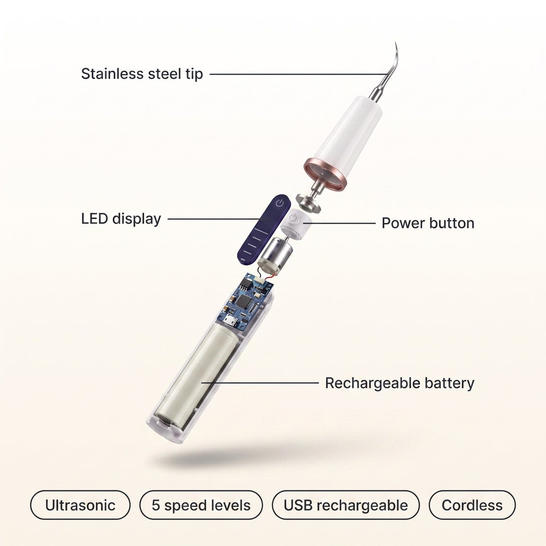 Dog Teeth Cleaning Kit, Ultrasonic Plaque and Tartar Cleaner