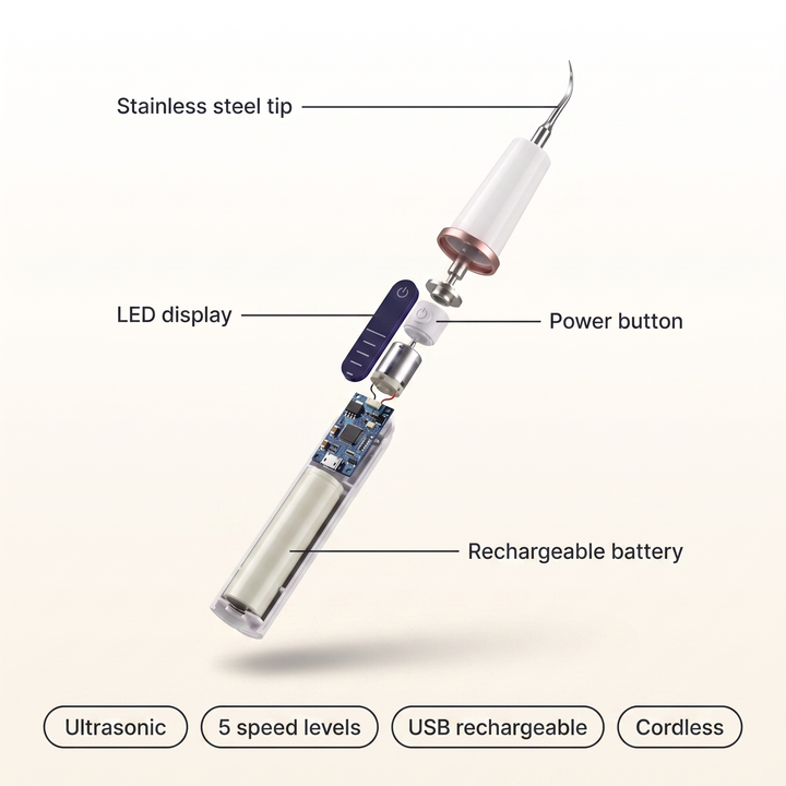 Dog Teeth Cleaning Kit, Ultrasonic Plaque and Tartar Cleaner