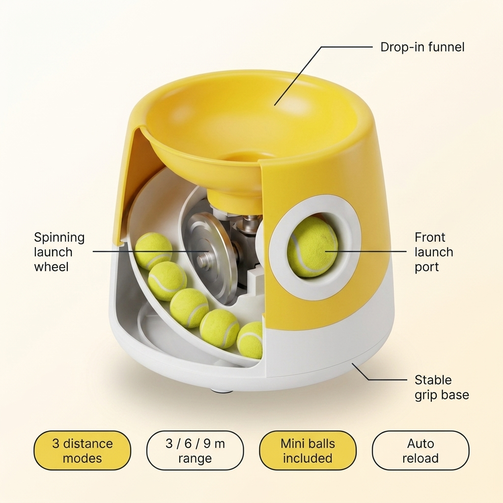 Dog Ball Launcher - Automatic Interactive Fetch Machine