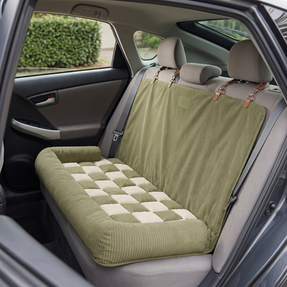 dog car seat bed for back seat travel bolster for large dogs in use