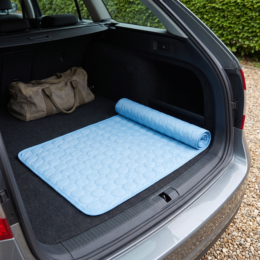 dog cooling mat self cooling pet pad for dogs and cats in use