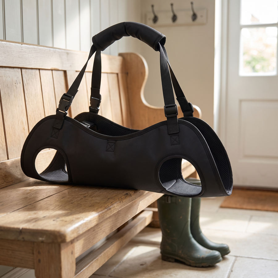 dog harness with handle full body support sling for dogs in use