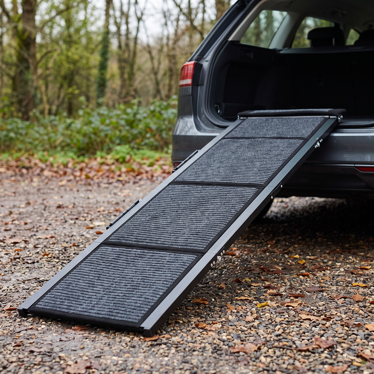 dog ramp for cars folding heavy duty non slip pet ramp in use