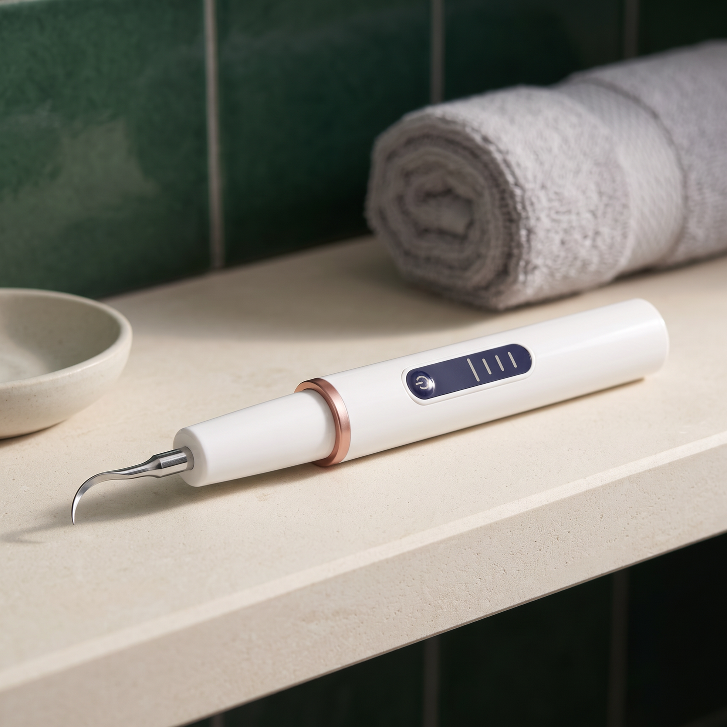 dog teeth cleaning kit ultrasonic plaque and tartar cleaner in use